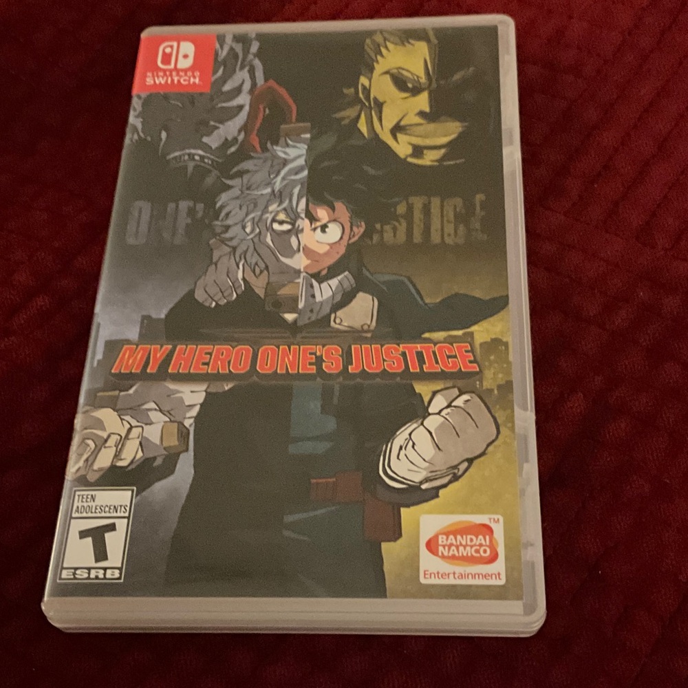 My Hero One's Justice for Nintendo Switch - Bandai Namco - Red and Black Cover